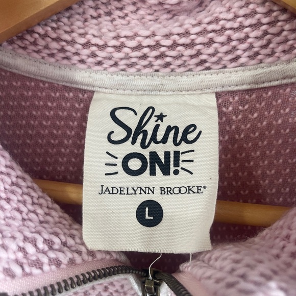Jadelynn Brooke Large Pink Women's Long Sleeve 1/4 Zip Pullover Soft - Picture 3 of 6